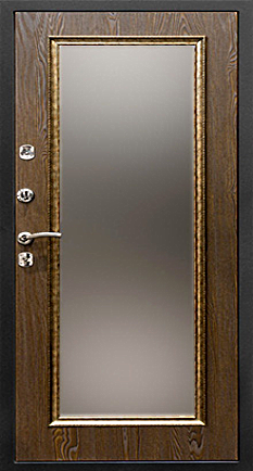 Металлические двери с зеркалом